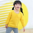 thumbnail image 3 of Gyratedream Unisex Kids Children Crew Neck Long Sleeve Pullover Tops Solid Colou Padded Warm Sweater 1-7T, 3 of 4