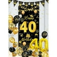 thumbnail image 4 of Black and Gold 40th Birthday Decorations Banner Balloon, Happy Birthday Door Banner, 40th Gold Foil Balloons, Number 40 Birthday Balloons, 40 Years Old Birthday Decoration Supplies, 4 of 7