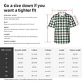 thumbnail image 5 of Vsdgher Scottish Checkered Print Men's Hawaiian Shirts Button Down Tropical Holiday Beach Shirts Vacation Clothes,3X-Large, 5 of 7