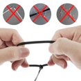 thumbnail image 3 of CNKOO 4 En1 400PCS Câble Zip Attaches Wraps Fil Sangle Bien Rangé Cordon Solide en Nylon Auto Verrouillage Libérable, 3 of 10