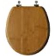 thumbnail image 2 of TOPSEAT Siège de Toilette Rond Native Impression avec Charnières en Nickel Brossé, Bambou Naturel, 2 of 10