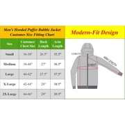 Mens Heavyweight Quilted Hooded Puffer Bubble Jacket (Sizes, S to 2XL)