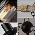 thumbnail image 3 of FINE MAKER 8-Light Vintage Wood Chandelier with Glass Lampshade, 3 of 10