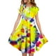 thumbnail image 1 of WILLBEST Vestidos de Verano para Mujer, Vestidos de Verano para Niñas, Vestido Fluido de Doble Capa con Mangas Abullonadas, Vestidos Casuales Midi Degradados 182 160, 1 of 3