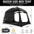 thumbnail image 2 of Bed Tent Bed Canopy Breathable 100% for Adult and Kids Light Reduction Sleeping Dream Tents Indoor Portable Big Space with String Light 3 Doors Twin Full Queen Size, 2 of 8