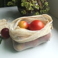 thumbnail image 2 of Set de 6 bolsas vegetales reutilizables de algodón orgánico Talla S (M, L), S (28x 20 cm) Talla M (28 x 33 cm) Talla L (28 x 43 cm), 2 of 5