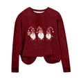 thumbnail image 2 of FcBaudy Chandails en Molleton pour Femmes, Chandails en Molleton Sans Capuche, Chandails en Molleton de Noël Décontractés à Col Rond Manches Longues Chandail à Capuchon Ample Chandail à Capuchon à Capuche Haut en polyester pour Femmes, 2 of 4