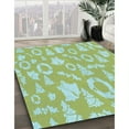 thumbnail image 3 of Ahgly Company Machine Washable Indoor Square Transitional Pale Green Area Rugs, 4' Square, 3 of 7