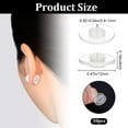 thumbnail image 2 of 1 Set 1 Box 30Pcs Flat Round Earring Backs Silicone Ear Nuts Clutch Earring Backs with Pad for Earring (12mm/0.47in), 2 of 9