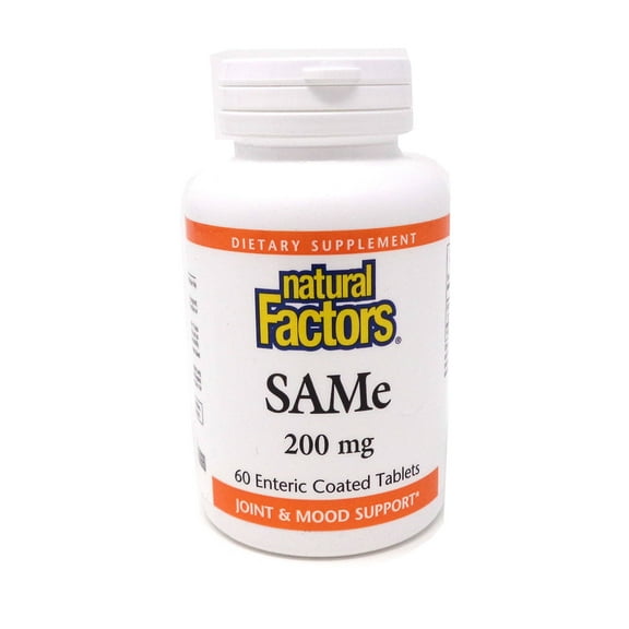 Natural Factors SAMe 200 mg, Helps Improve Joint Health, 60 Tablets