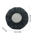 thumbnail image 4 of Non-Slip Round Bar Stool Covers 14x14 Inch - Waterproof Leather Seat Covers with Elastic Band | Kitchen Stool Protector for Home, Restaurant & Pub (Black), 4 of 6