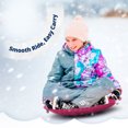 thumbnail image 4 of Slippery Racer ProDisc Metal Saucer Sled with Rope Handles, Pink (2 Pack), 4 of 10