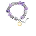 thumbnail image 2 of Delight Jewelry Goldtone Bear Silhouette Purple Butterfly Bead Charm Bracelet, 7"+1" Extender, 2 of 5