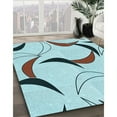 thumbnail image 3 of Ahgly Company Machine Washable Indoor Rectangle Transitional Cadet Blue Green Area Rugs, 2' x 3', 3 of 7