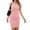 Pink, variant on Summer Bodycon Dresses for Women Casual Ruched Short Sleeve Crewneck Mini Dress, XL