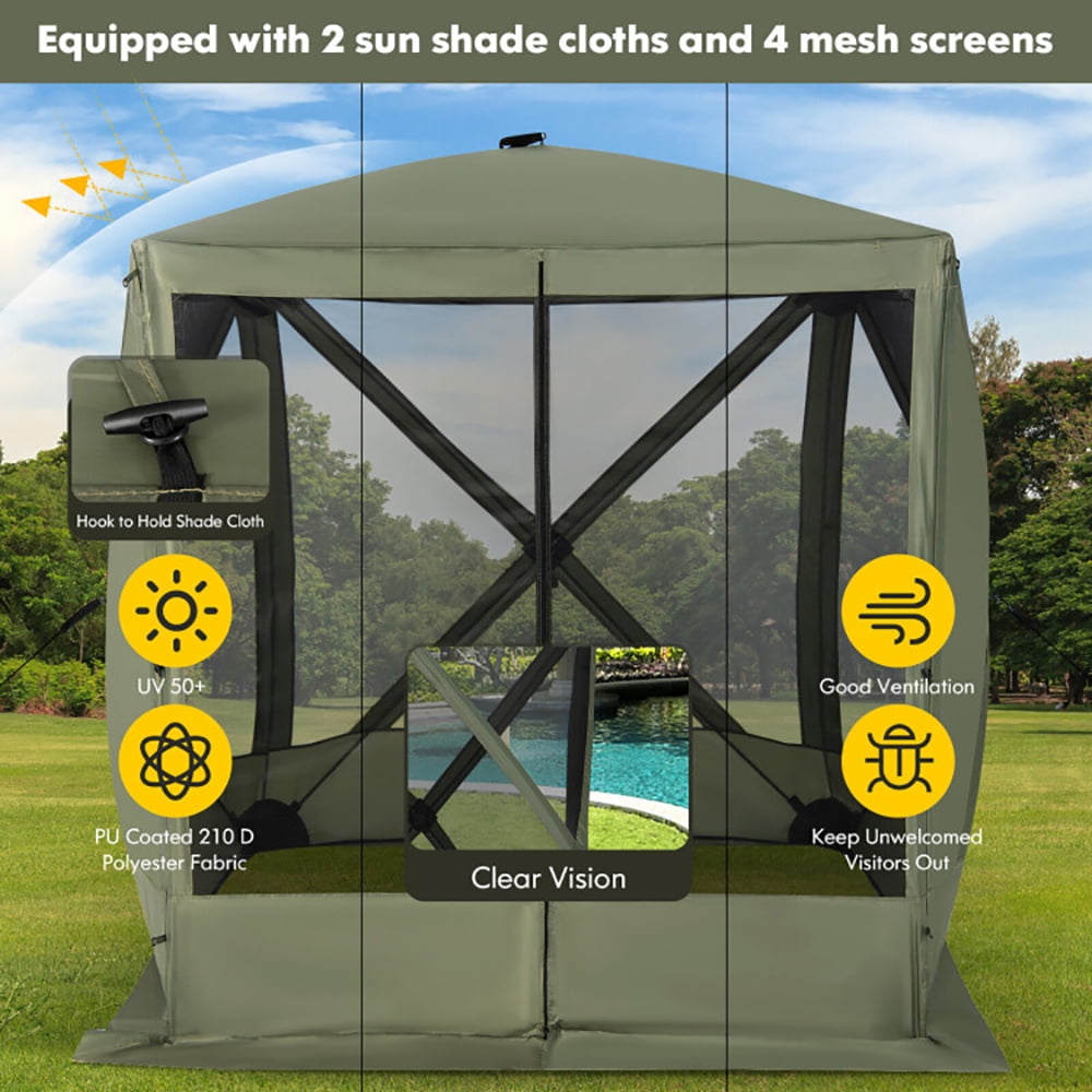 Aimee Lii 6.7 x 6.7 Feet Pop Up Gazebo with Netting and Carry Bag, Canopy Gazebo for Party Camping BBQ Events, Green Aimee Lii 6.7 x 6.7 Feet Pop Up Gazebo with Netting and Carry Bag, Canopy Gazebo for Party Camping BBQ Events, Green