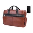 thumbnail image 3 of McKleinUSA 17" Leather, Two-Tone, Dual-Compartment, Laptop & Tablet Briefcase 19100, 3 of 10