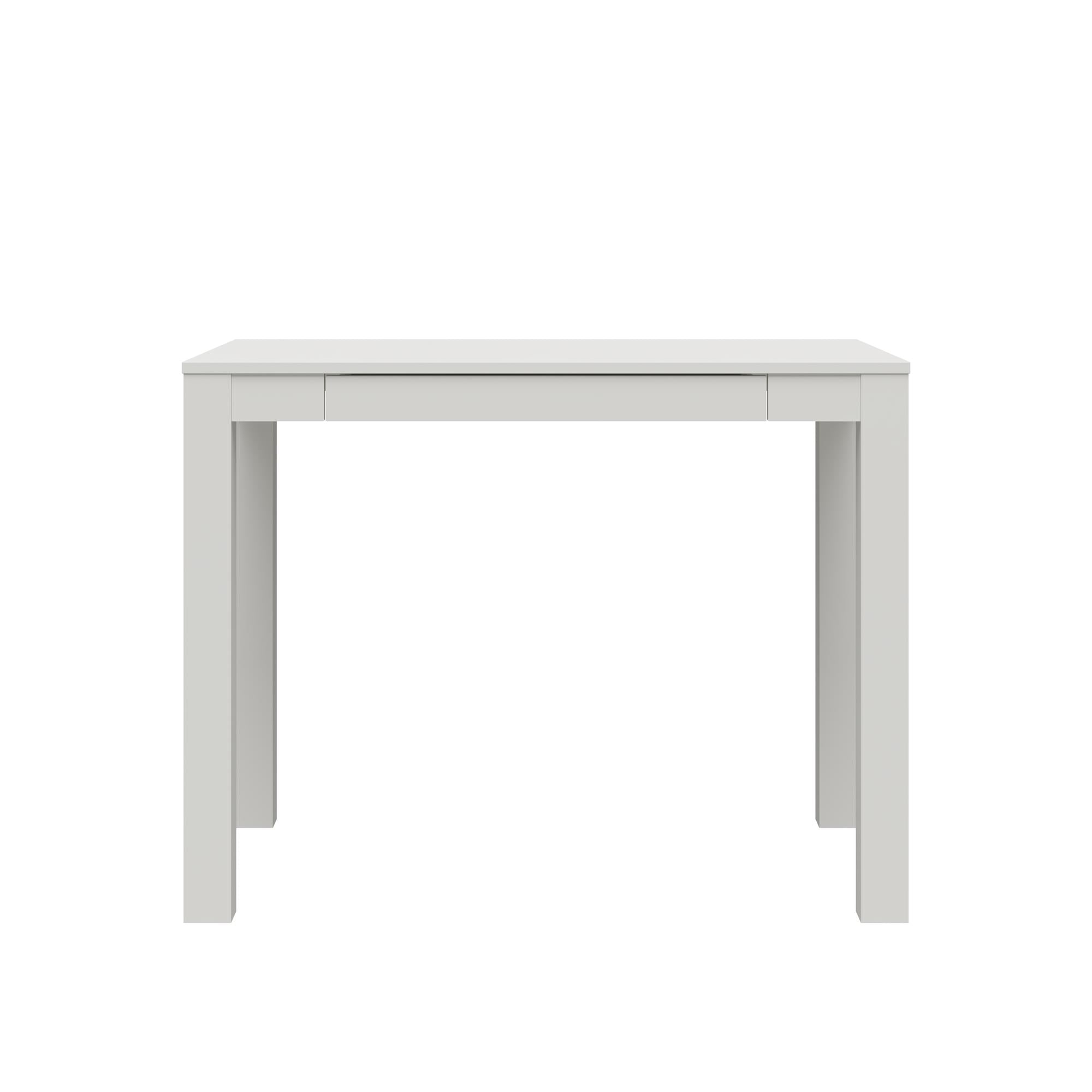 Parsons Computer Desk with Drawer, White