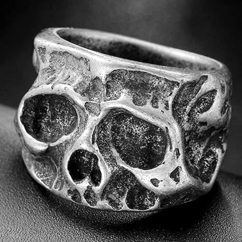 Retro Men Punk Stainless Steel Skeleton Horror Skull Rings For Men Gothic Vintage Rings Hip Hop Rings Biker Party Jewelry Gift D 12 Walmart