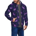 thumbnail image 2 of Goofa Eggplant Pattern Mens Full-zip Hoodie, Zip-up Pullover Hooded Sweatshirt, Kangaroo Pocket Hoodie Ideal for Daily Wear, Travel, and Home-X-Large, 2 of 5