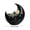Black #u28, variant on Uxgjfwu Moon Shaped Ceramic Vase with Preserved Rose, Embossed Crescent Moon Flower Pot, Decorative Table Centerpiece for Living Room, Office, and Home Decor