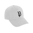 thumbnail image 2 of Daxton Low Profile Adjustable Baseball Dad Hat Cap Old English Font Alphabet A to Z, White Hat Black P, 2 of 3