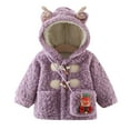 thumbnail image 2 of LOVZFMLL Vestes pour Filles Noël Manteau à Manches Longues pour Enfants Col Rond Bas à Manches Longues Peluche 2-3 Ans, 2 of 3