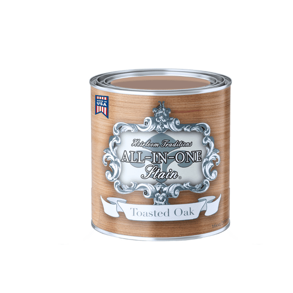 Heirloom Traditions ALL-IN-ONE Gel Stain, Toasted Oak (faux raw wood), Pint -  No Sanding or Sealer needed, Oil Based for Interior/Exterior use