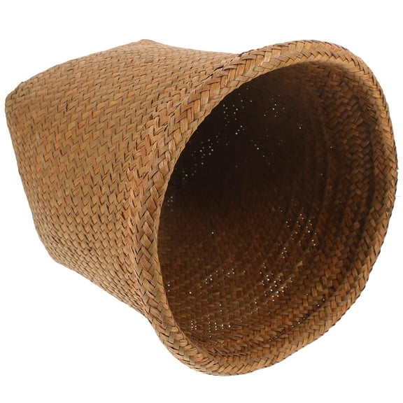 PBPBOX Brown Hand Woven Laundry Hamper for Household Clothes Organization