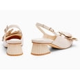 thumbnail image 3 of Womens Slingback Chunky Heels Flower Closed Square Toe Pumps Work Dress Shoes, 3 of 3