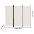 thumbnail image 2 of VEVOR Room Divider, 3 Panel Room Dividers and Folding Privacy Screens , Fabric Partition Room Dividers for Office, Bedroom, Dining Room, Study, Freestanding, White, 2 of 9