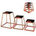 thumbnail image 1 of SQUATZ 3 Pcs Plyometric Platform Box - Small, Medium, Large Sized Platform Boxes Covered with Anti-Skid Rubber for Home Gym Training, Comes with 3 Platform Boxes - Firm, Durable, and Stable Frame, 1 of 4