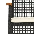 thumbnail image 3 of vidaXL 5 Piece Garden Dining Set with Cushions Black Poly Rattan, 3 of 4