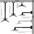 thumbnail image 2 of Soporte para proyector Tonalee para pared/techo con altura ajustable, 2 of 8