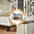 thumbnail image 5 of Joaxswe 59" Fireplace TV Stand with 26.1'' Fireplace Up to 65" TVs, Media TV Console with Glass Storage Cabinet Doors, White, 5 of 9