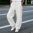 thumbnail image 3 of CYRBOKO Boys Cargo Pants, Relaxed Fit Casual Fall Winter Elastic Waist Athletic Pants White Size 13-14 T, 3 of 7