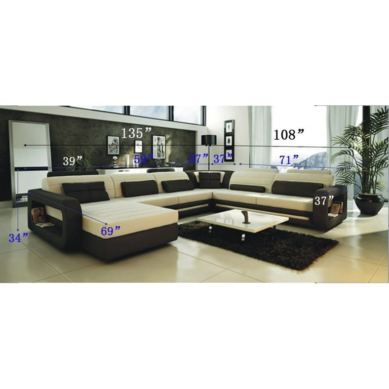 Black Leather Sectional Sofa