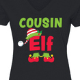 thumbnail image 4 of Inktastic Christmas Cousin Elf Women's V-Neck T-Shirt, 4 of 5