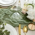 thumbnail image 6 of Cheesecloth Table Runners, 10Ft/6Ft Gauze Table Runner Rustic Wedding Cheese Cloths Decor for Bridal Baby Shower Birthday Party Centerpiece  Christmas Thanksgiving Decorations, 6 of 6