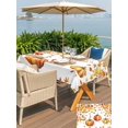 thumbnail image 4 of Outdoor Tablecloth with Umbrella Hole and Zipper, Orange Pumpkins Fall Rectangle Table Cloth 60x102 Inch Waterproof Tablecloth, Yellow Maple Leaf Thanksgiving Picnic Table Cover for Patio Camping, 4 of 7