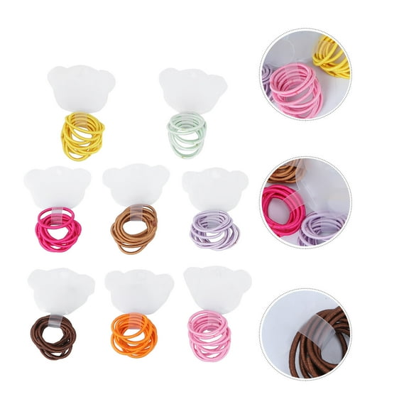 SEWCHICS 190-Piece Elastic Hair Bands Ponytail Holders Assorted Colors Gentle Pull Hair Ties