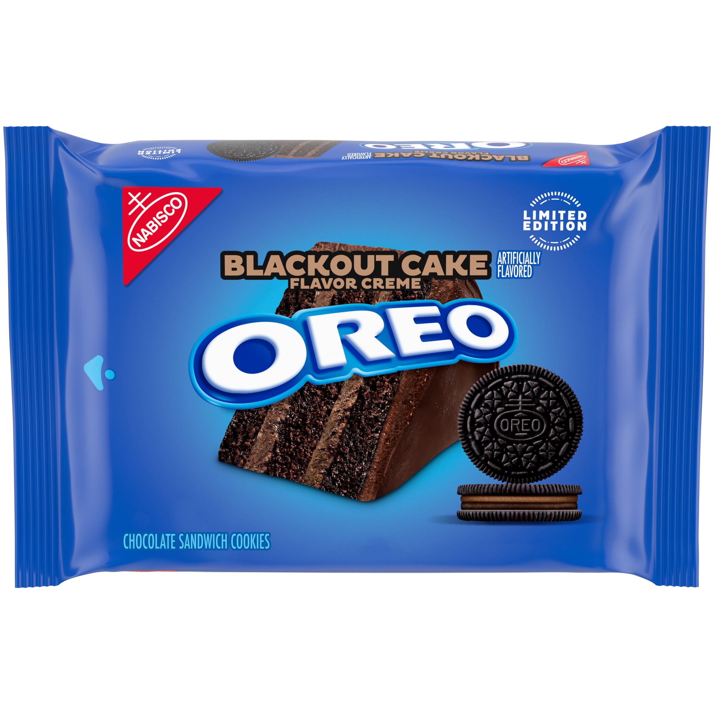 (3 pack) OREO Blackout Cake Chocolate Sandwich Cookies, Limited Edition, 12.2 oz
