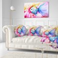 thumbnail image 3 of Designart Blue Fish on Red Background - Animal Throw Pillow - 12x20, 3 of 5