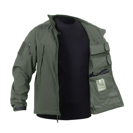 Concealed Carry Waterproof Soft Shell Jacket, Olive Drab,