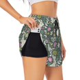 thumbnail image 5 of Rocae Retro Bunny Floral for Women's Athletic Shorts Quick Dry Workout Hiking Shorts With Pockets for Running, Yoga, Gym, Sports X-Large, 5 of 9