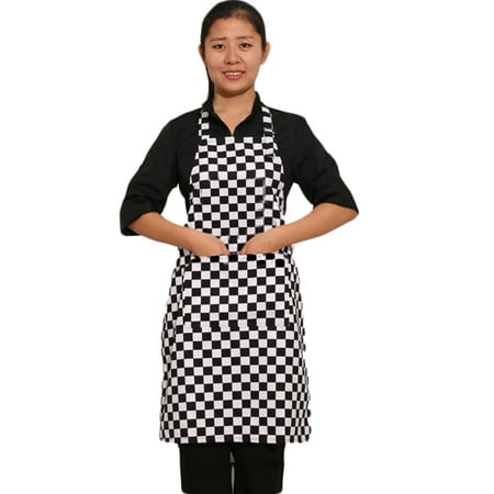 

Grandest Birch Adjustable Halter Stripe Plaid Pepper Home Kitchen Cooking Baking Barbecue Apron Adjustable Striped/Plaid Design Du