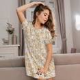 thumbnail image 3 of Gukieu Corgi Dog Print Women's Nightgown, A-line Round Neck Short-sleeved Nightgown Pajamas Home Wear Suitable for Home and Outing, 3 of 6