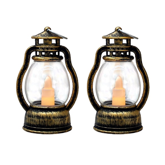 HIBIBUD 2Pcs Wax Melt Warmer,Simulation Kerosene Lamp Wax Warmer for Scented Wax,Retro Small Oil Lamp Shape Candle Lamp,style5