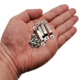 thumbnail image 3 of Colgadores de cuadros con dientes de sierra, 50 piezas, gancho para colgar cuadros pequeños, colgadores de cuadros plateados con tornillos, soluciones para colgar cuadros, accesorios para colgar cuadr, 3 of 5