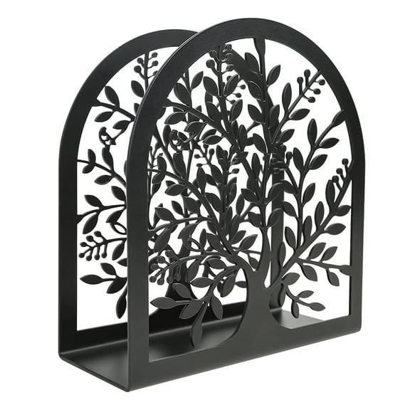 BIBABLYKE Freestanding Tissue Dispenser Rack Metal Napkin Holder For Kitchen Dining Table Organization Vertical Paper Towel Stand